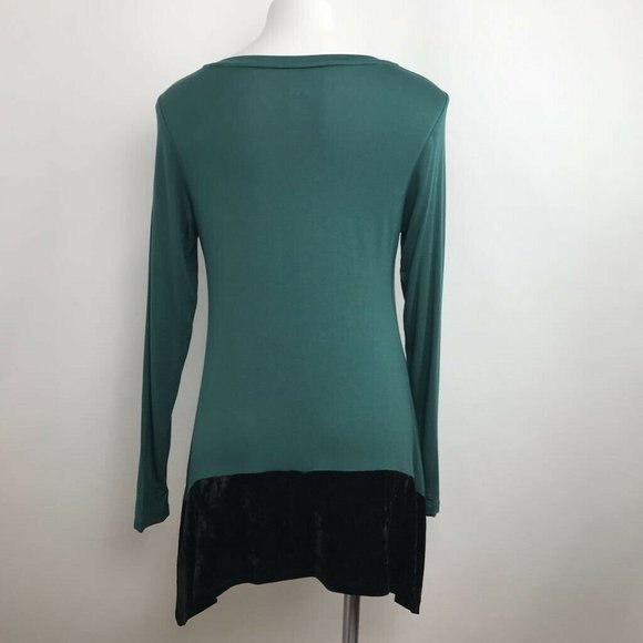 LOGO By Lori Goldstein Knit Tunic Top Green Sz S - Picture 4 of 6